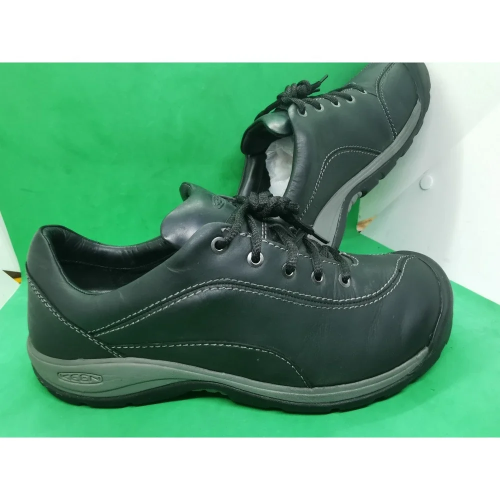 KEEN Women's Presidio II Hiking Shoe 1018314 Black Leather Grey US 9.5 EU 40